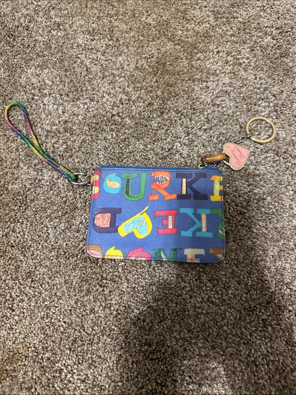 Dooney & Bourke Multicolor Logo Wristlet Clutch